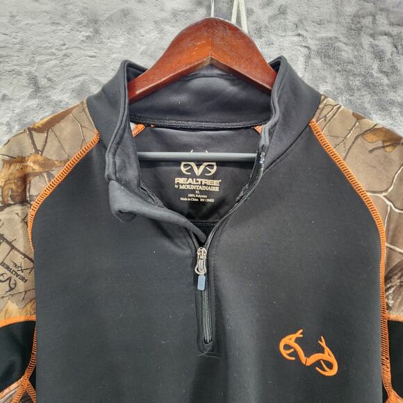 Realtree by Mountainaire XL collar quarter zip camo long sleeve hunting shirt - Picture 1 of 8